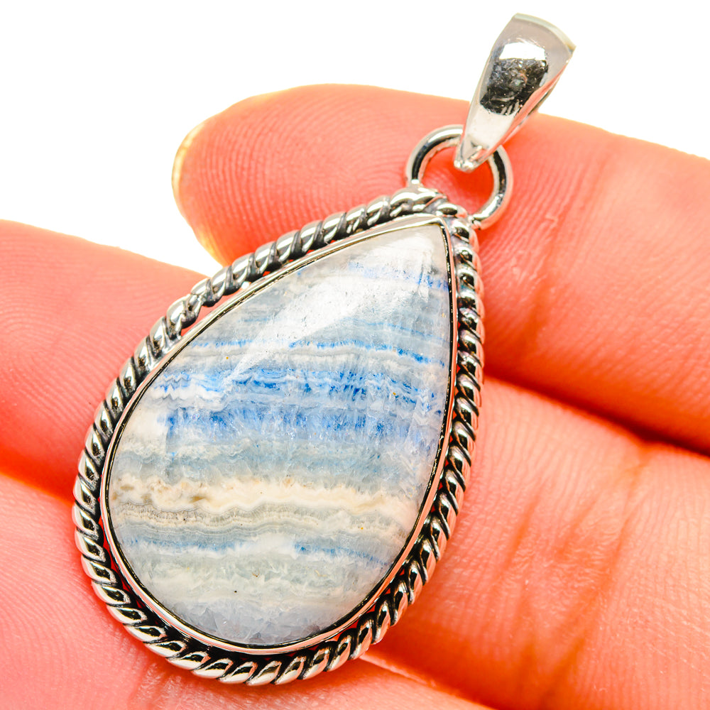 Blue Scheelite Pendants handcrafted by Ana Silver Co - PD17907