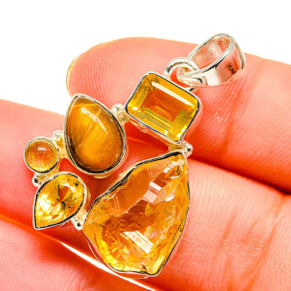 Citrine Pendants handcrafted by Ana Silver Co - PD17909