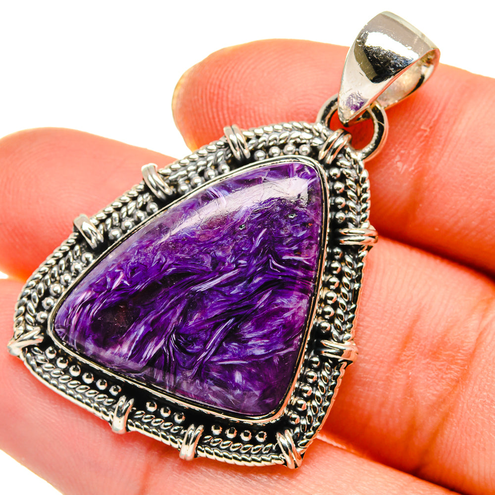 Charoite Pendants handcrafted by Ana Silver Co - PD17927