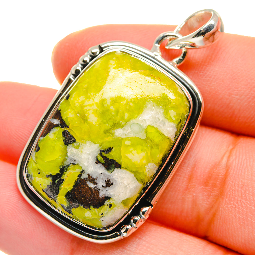 African Green Opal Pendants handcrafted by Ana Silver Co - PD17931
