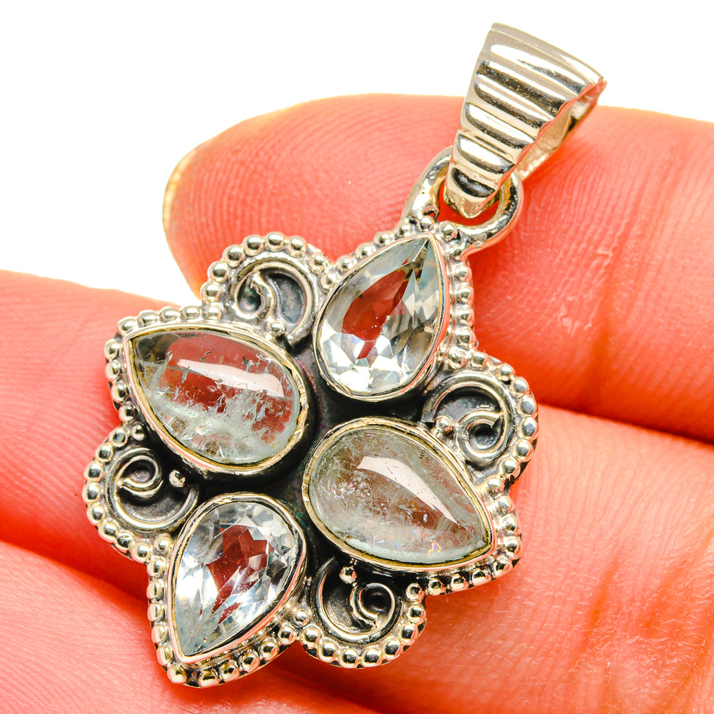 Aquamarine Pendants handcrafted by Ana Silver Co - PD17932