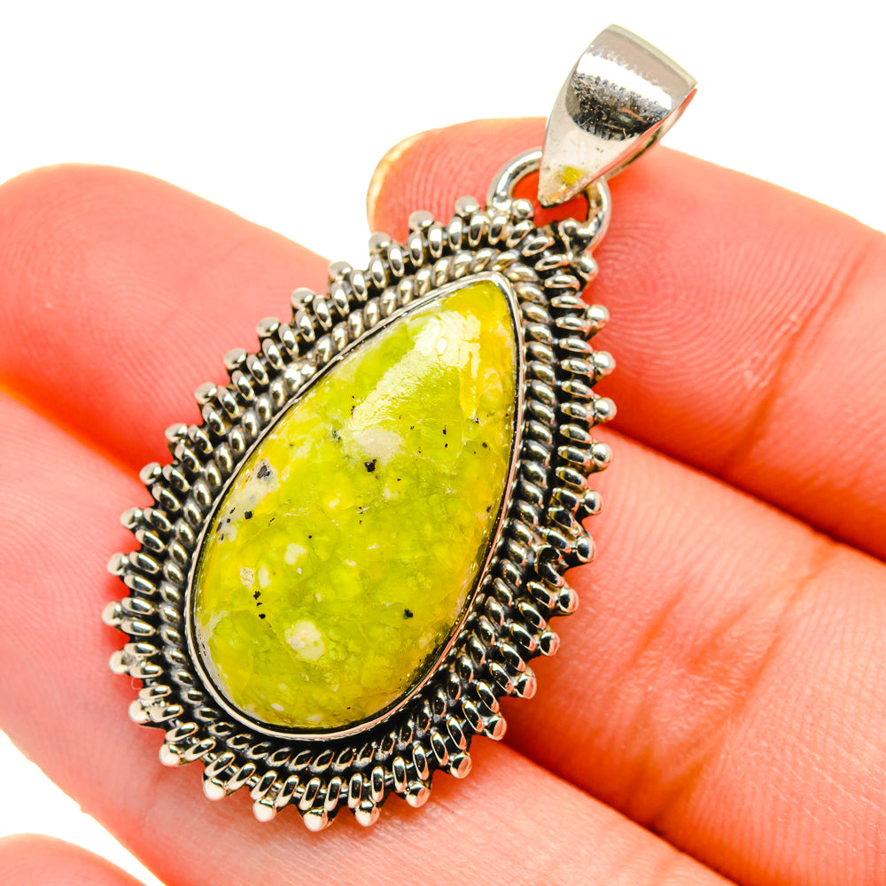 African Green Opal Pendants handcrafted by Ana Silver Co - PD17933