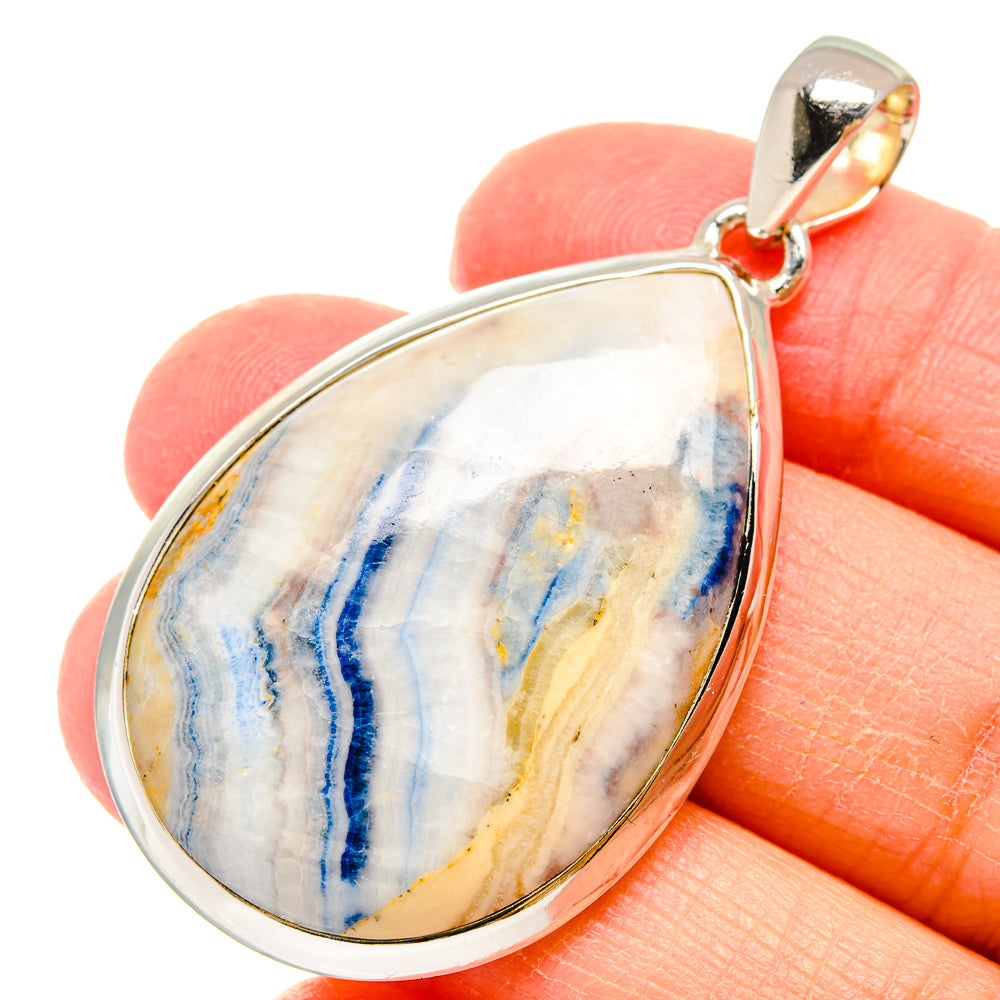 Blue Scheelite Pendants handcrafted by Ana Silver Co - PD17939
