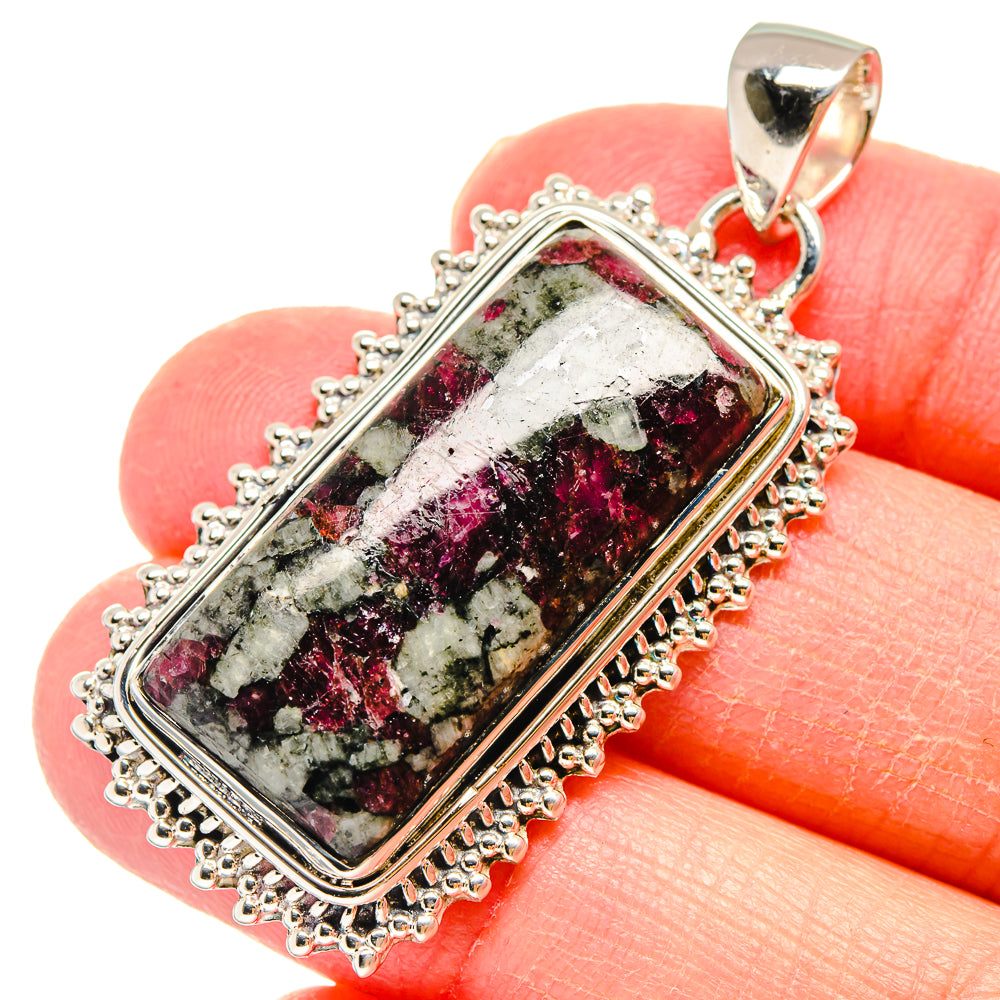 Russian Eudialyte Pendants handcrafted by Ana Silver Co - PD17940