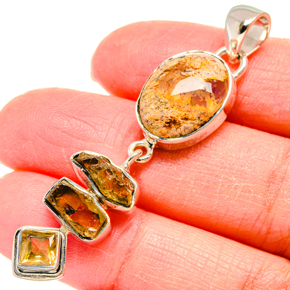 Brecciated Mookaite Pendants handcrafted by Ana Silver Co - PD17944
