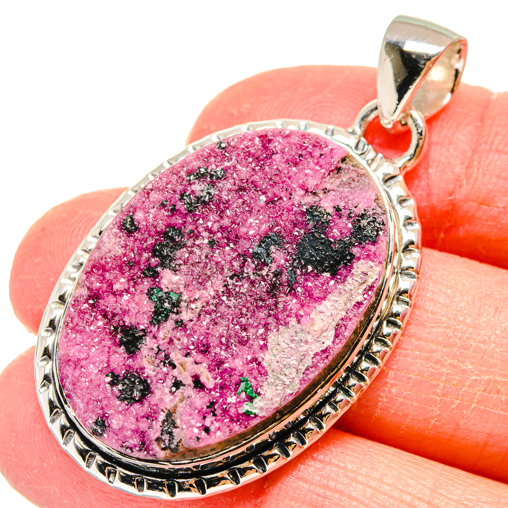 Cobalto Calcite Druzy Pendants handcrafted by Ana Silver Co - PD17949