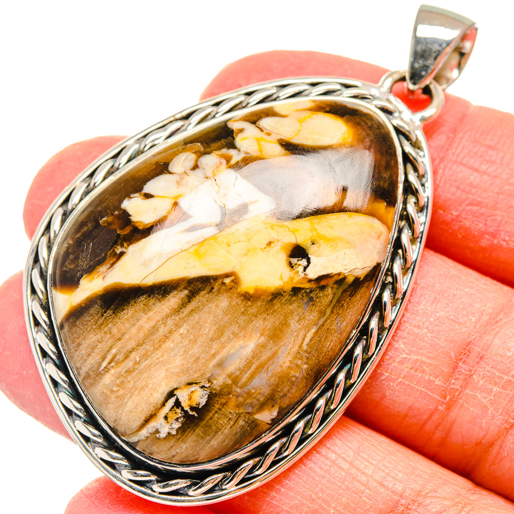 Peanut Wood Jasper Pendants handcrafted by Ana Silver Co - PD17950