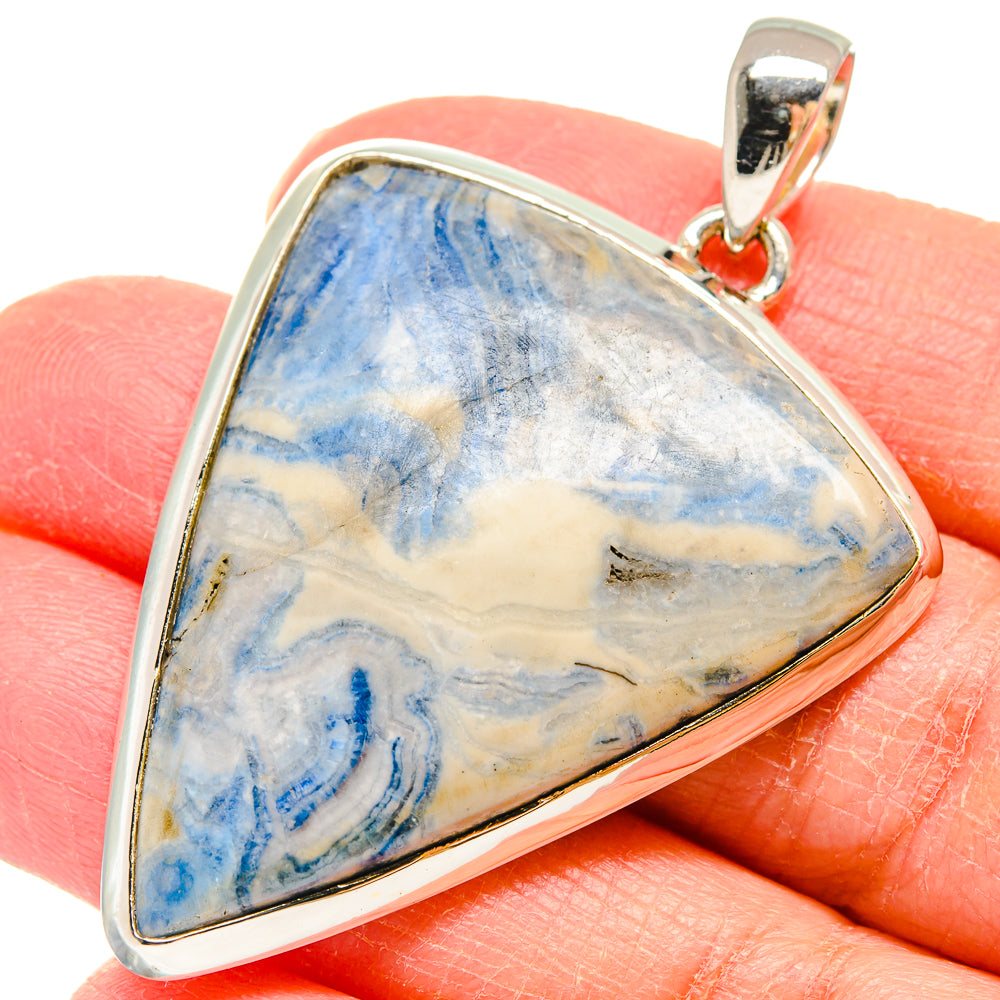 Blue Scheelite Pendants handcrafted by Ana Silver Co - PD17954