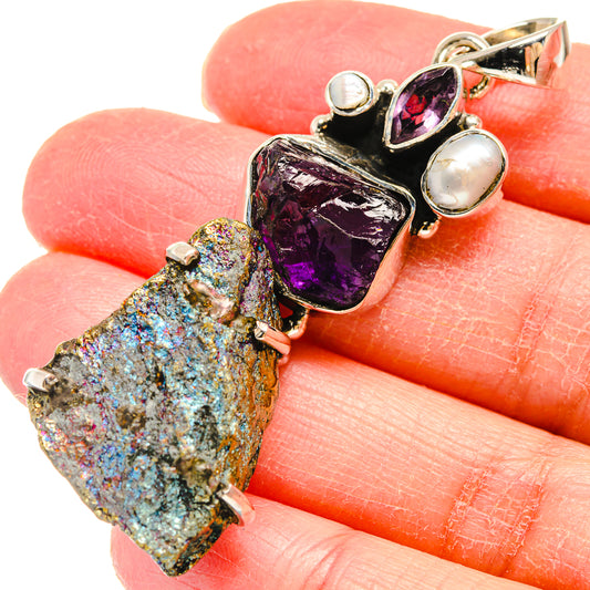 Titanium Druzy Pendants handcrafted by Ana Silver Co - PD17955