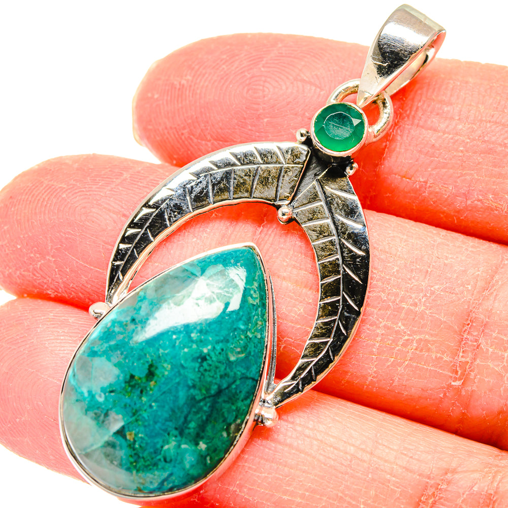 Chrysocolla Pendants handcrafted by Ana Silver Co - PD17974
