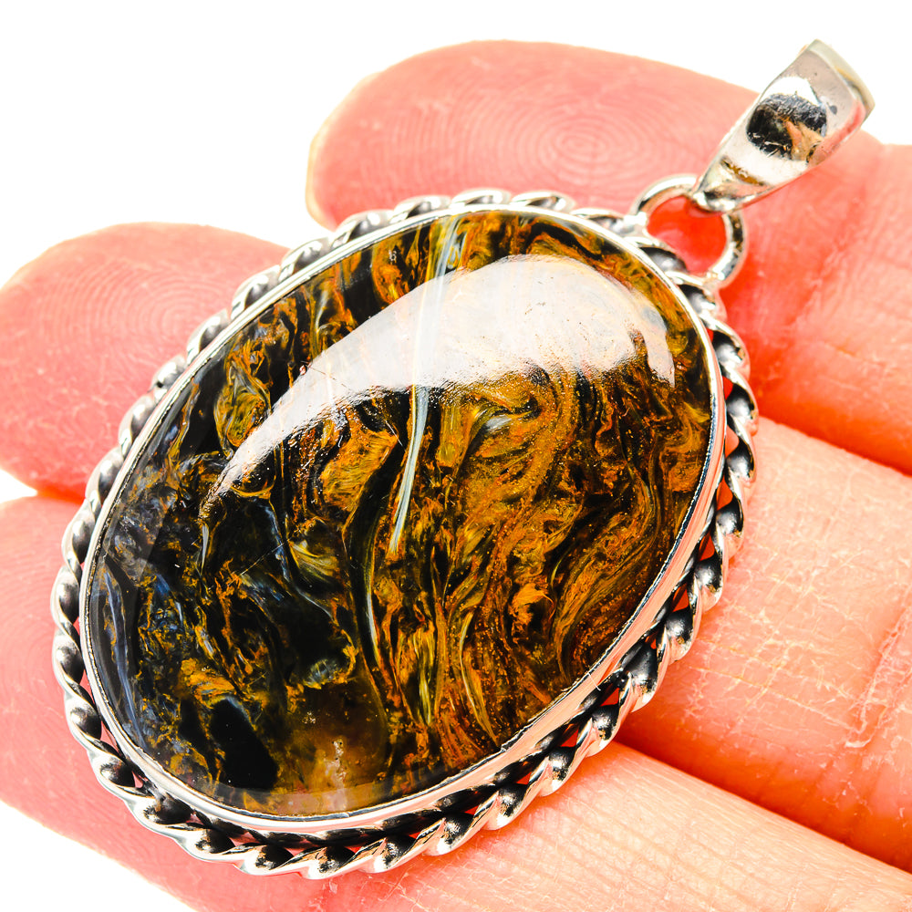 Golden Pietersite Pendants handcrafted by Ana Silver Co - PD17977