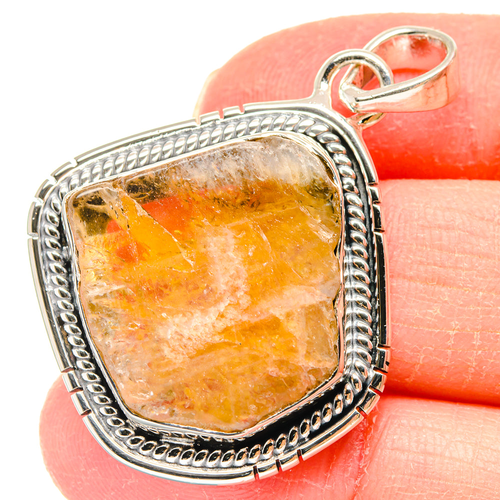 Citrine Pendants handcrafted by Ana Silver Co - PD18002