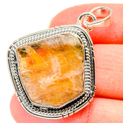 Citrine Pendants handcrafted by Ana Silver Co - PD18002