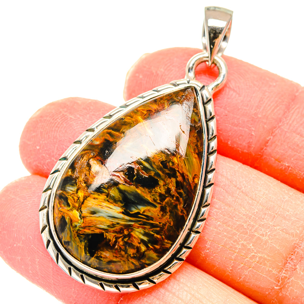 Golden Pietersite Pendants handcrafted by Ana Silver Co - PD18004