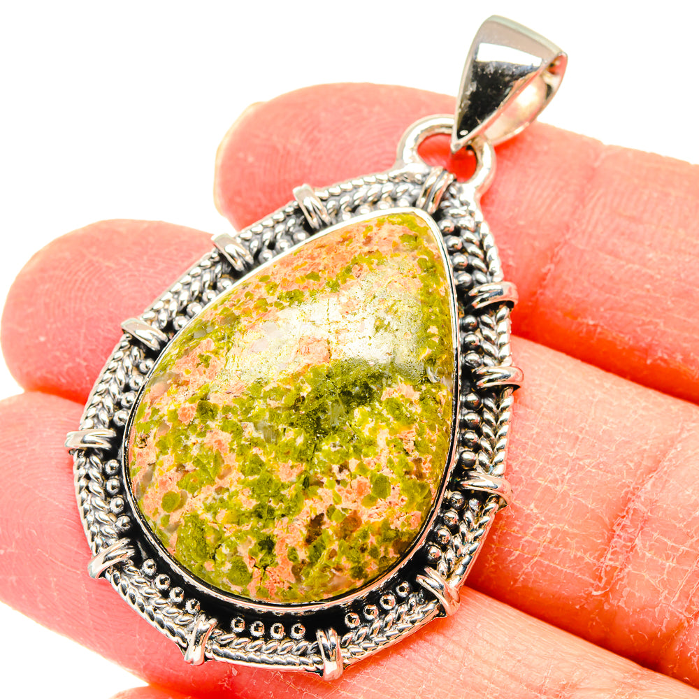 Unakite Pendants handcrafted by Ana Silver Co - PD18006