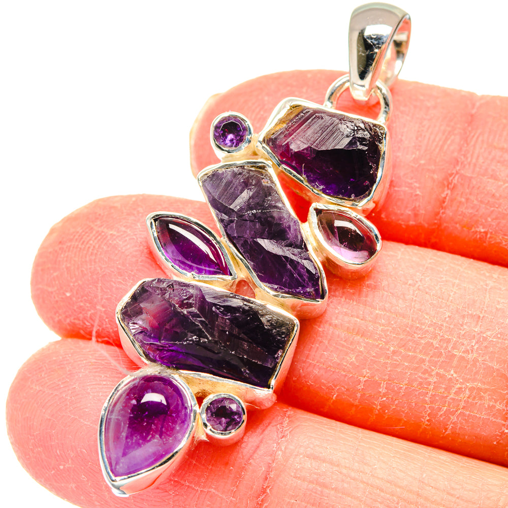 Amethyst Pendants handcrafted by Ana Silver Co - PD18011