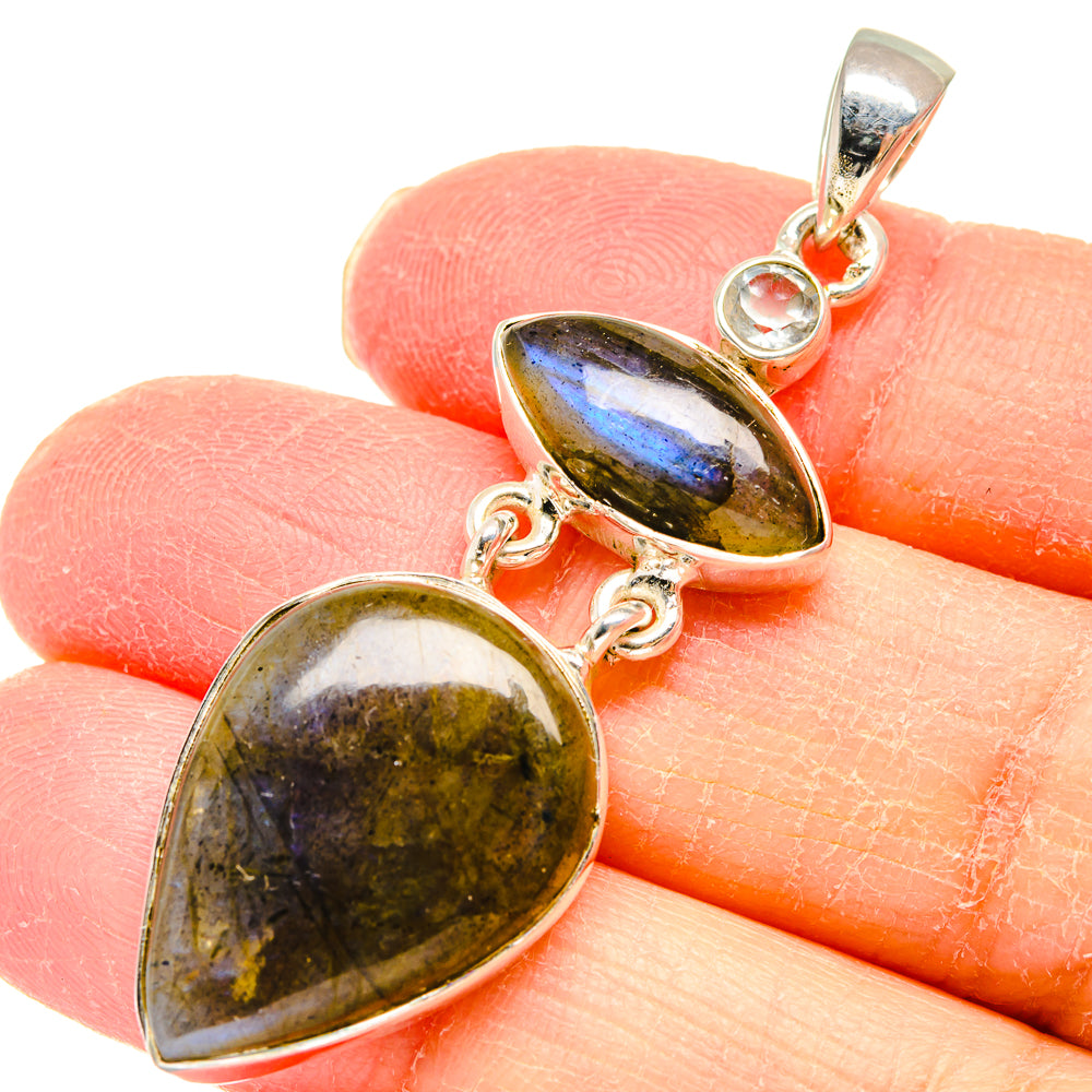 Labradorite Pendants handcrafted by Ana Silver Co - PD18014