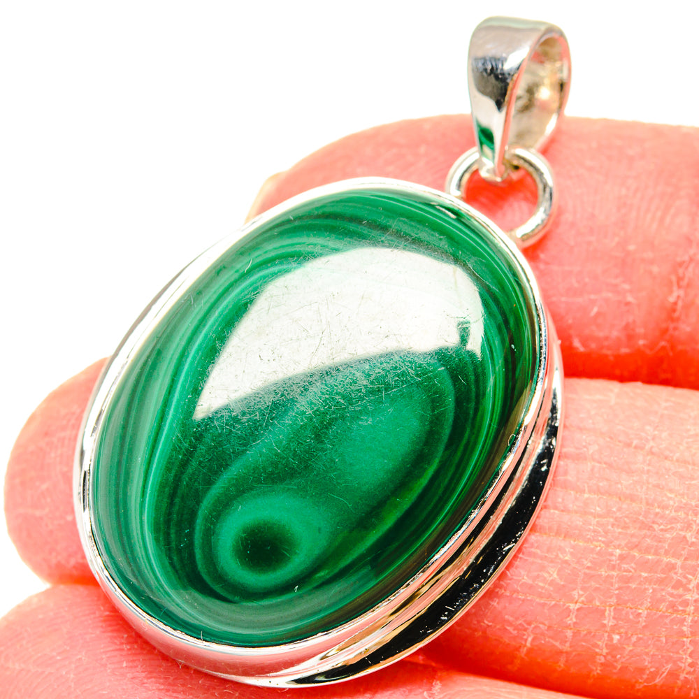 Malachite Pendants handcrafted by Ana Silver Co - PD18015