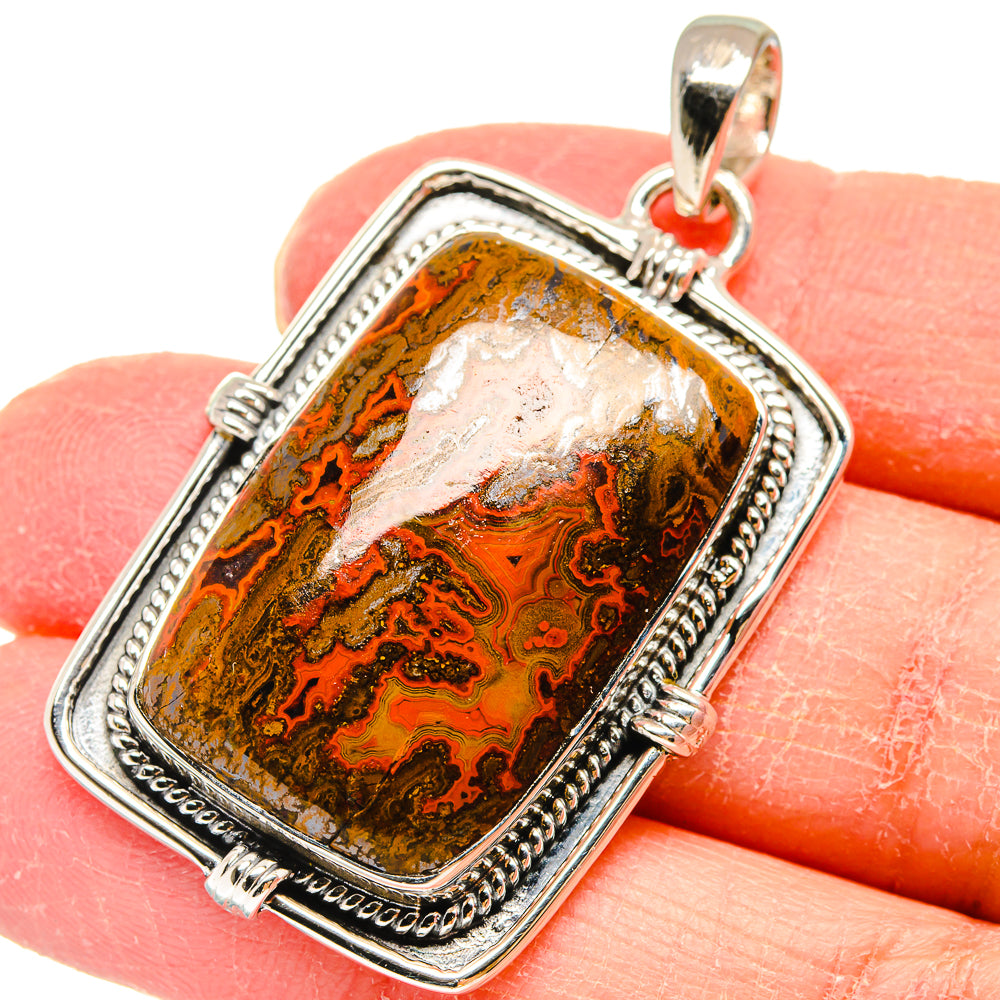 Morocco Agate Pendants handcrafted by Ana Silver Co - PD18016