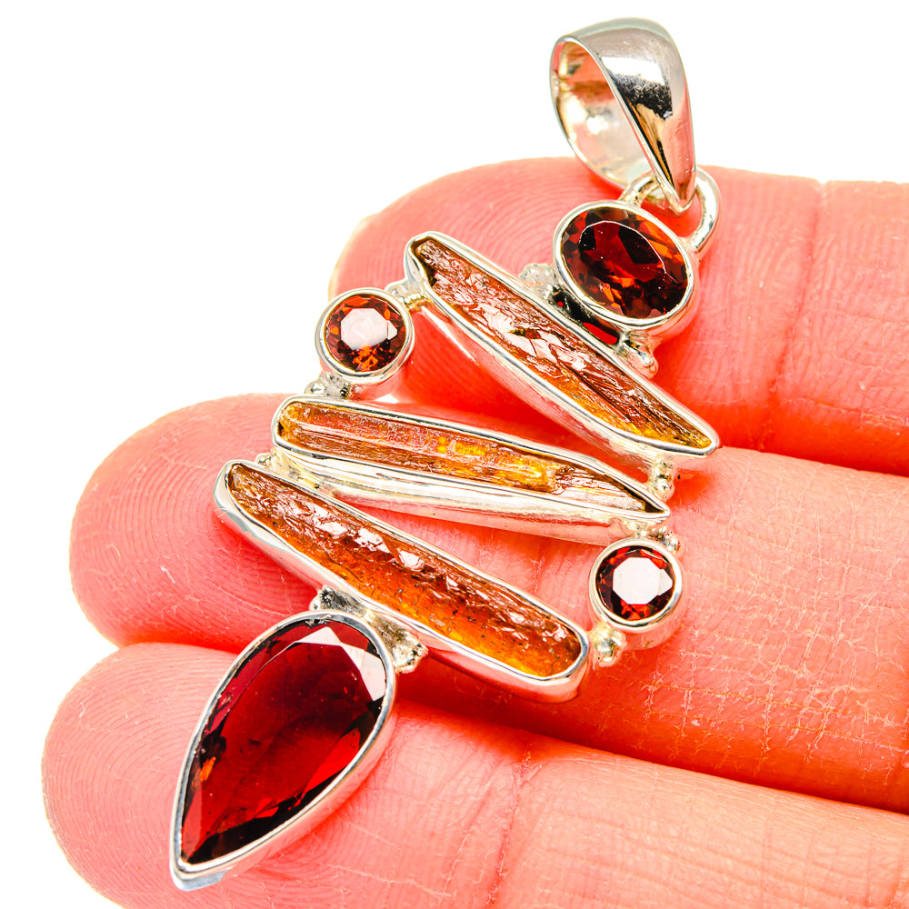 Garnet Pendants handcrafted by Ana Silver Co - PD18033