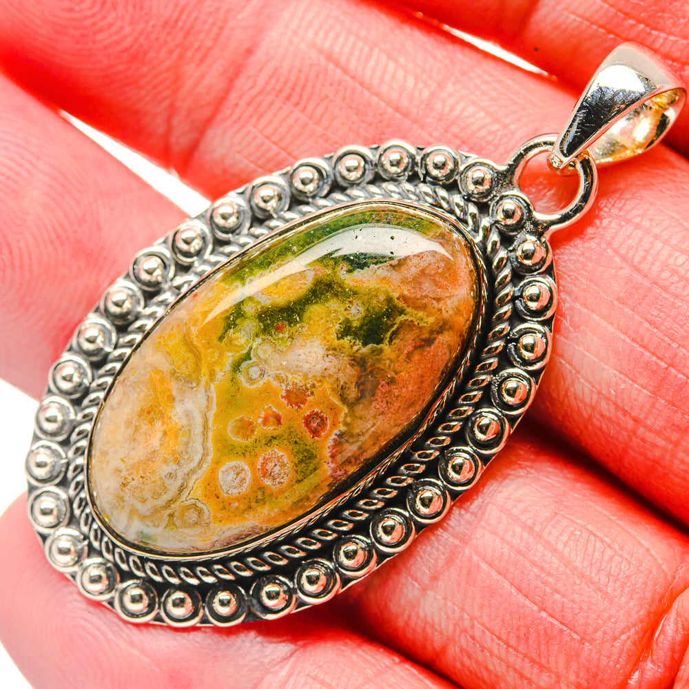 Ocean Jasper Pendants handcrafted by Ana Silver Co - PD18047