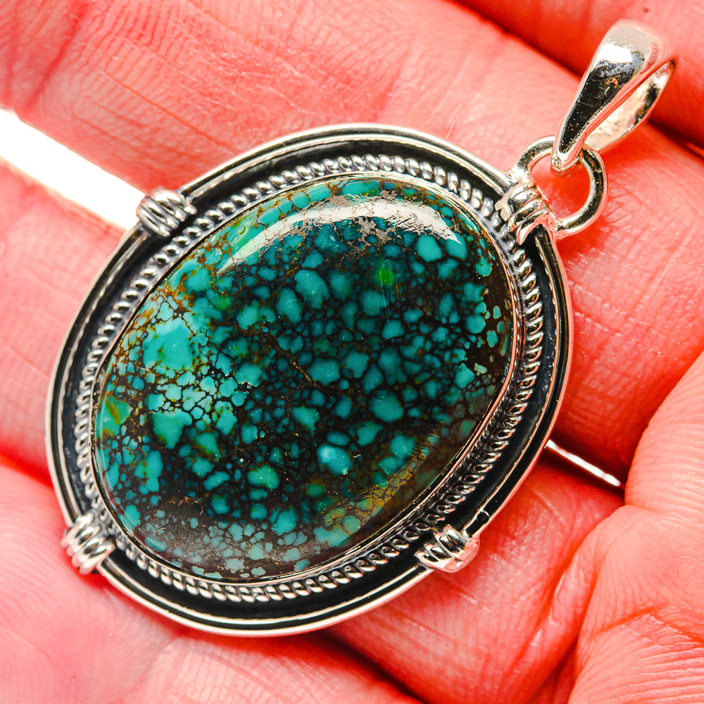 Tibetan Turquoise Pendants handcrafted by Ana Silver Co - PD18050