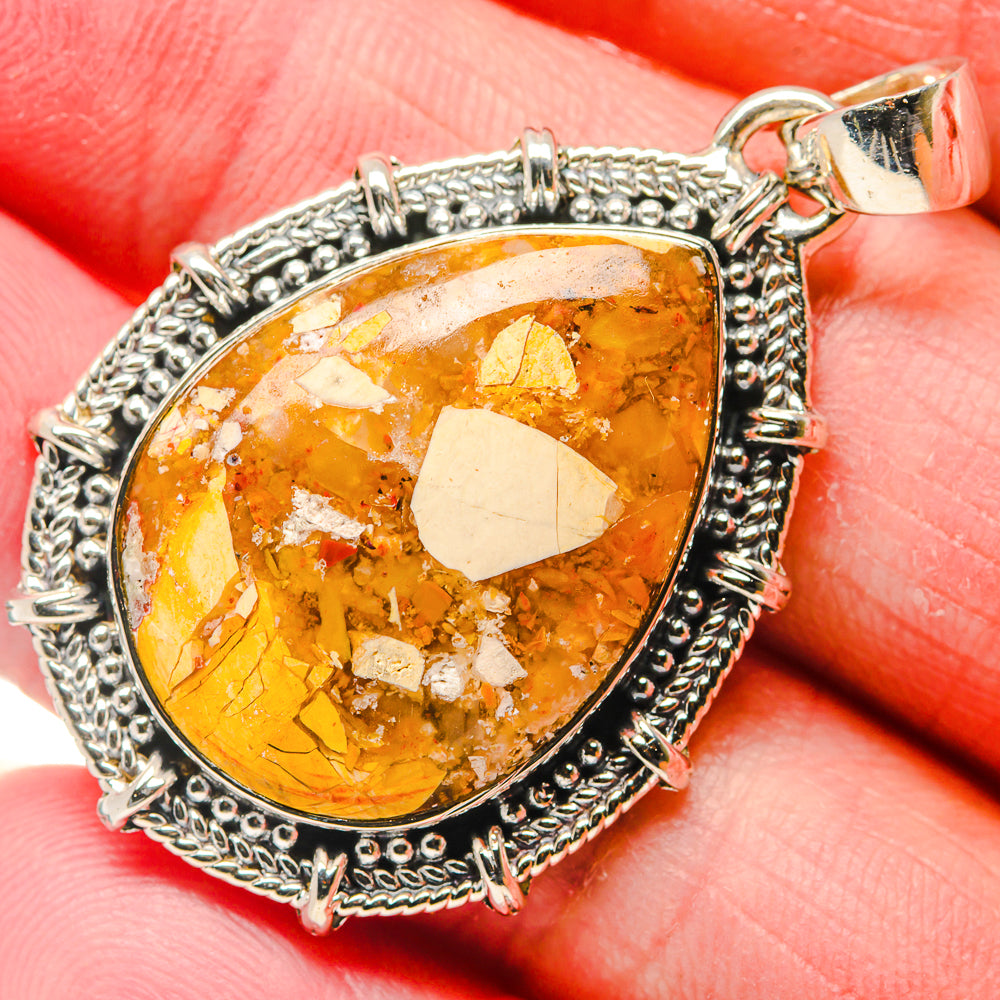 Brecciated Mookaite Pendants handcrafted by Ana Silver Co - PD18069
