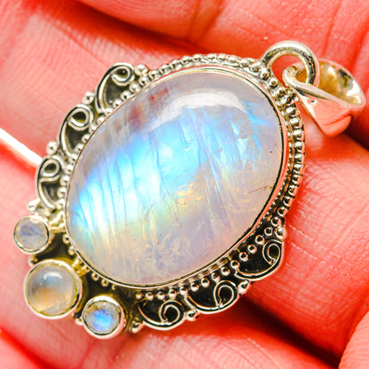 Rainbow Moonstone Pendants handcrafted by Ana Silver Co - PD18076