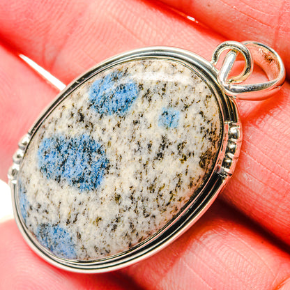 K2 Blue Azurite Pendants handcrafted by Ana Silver Co - PD18077
