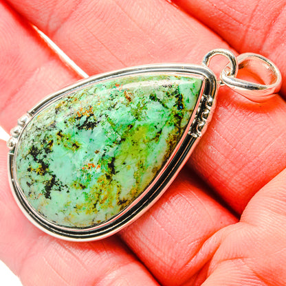 African Turquoise Jasper Pendants handcrafted by Ana Silver Co - PD18080