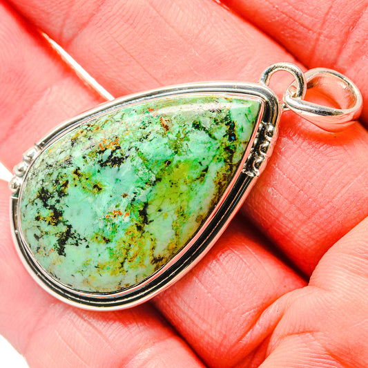 African Turquoise Jasper Pendants handcrafted by Ana Silver Co - PD18080
