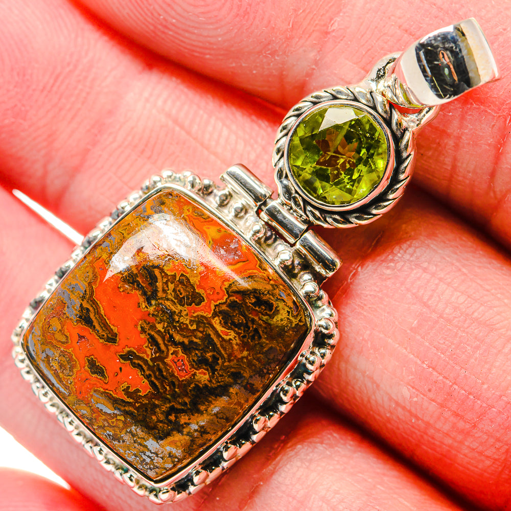 Moroccan Agate Pendants handcrafted by Ana Silver Co - PD18086