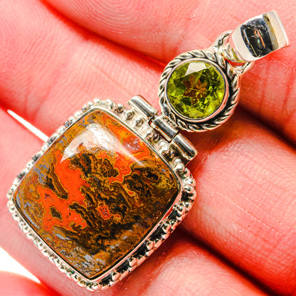 Moroccan Agate Pendants handcrafted by Ana Silver Co - PD18086