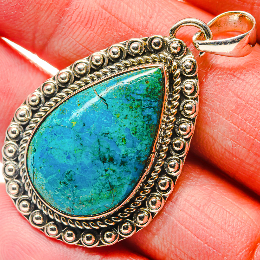 Chrysocolla Pendants handcrafted by Ana Silver Co - PD18089