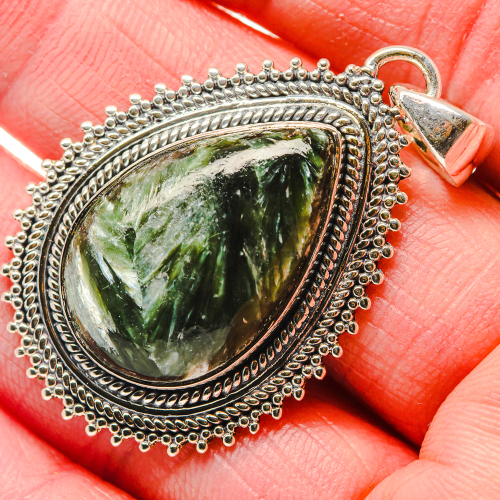 Seraphinite Pendants handcrafted by Ana Silver Co - PD18090