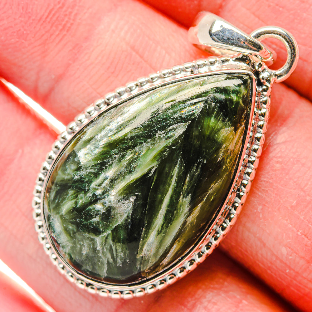 Seraphinite Pendants handcrafted by Ana Silver Co - PD18091