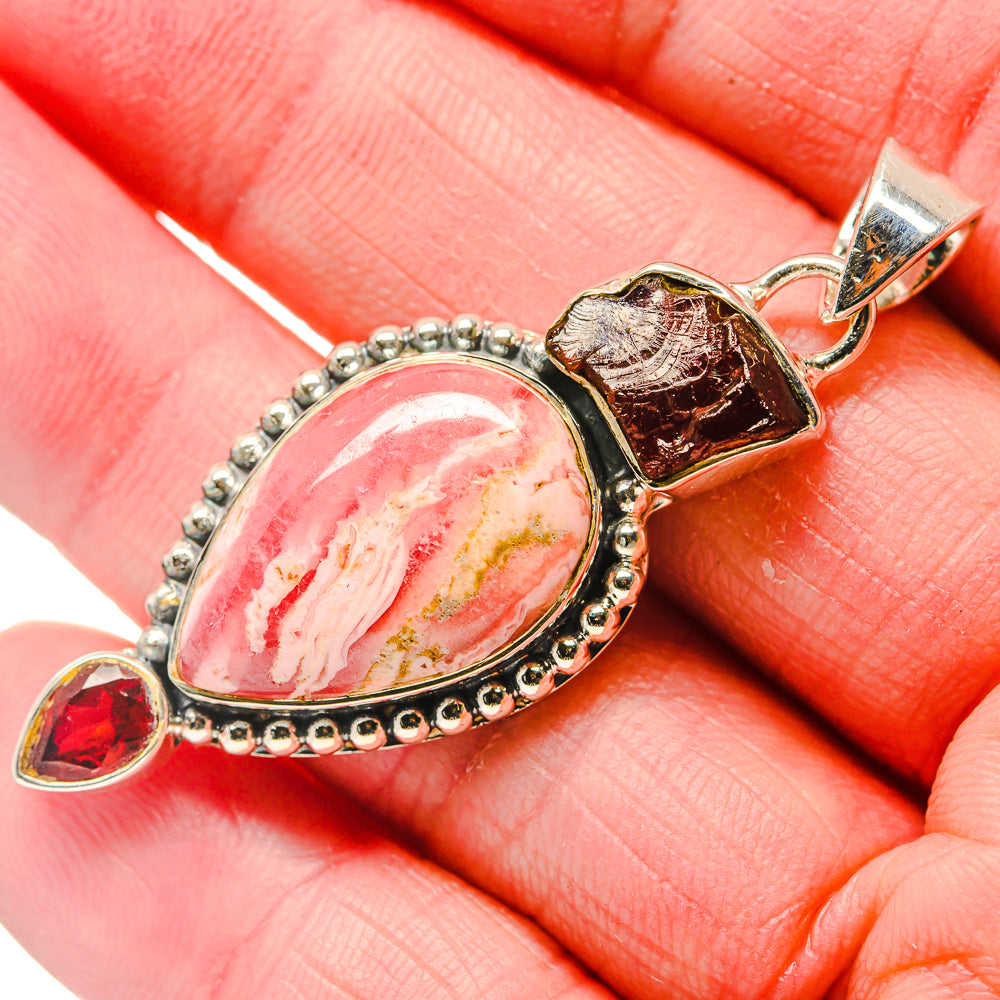 Rhodochrosite Pendants handcrafted by Ana Silver Co - PD18095