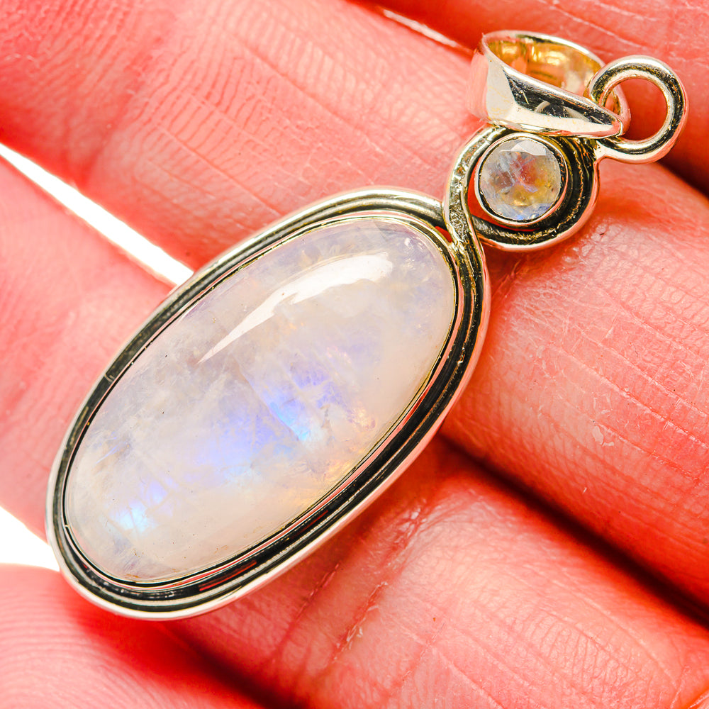 Rainbow Moonstone Pendants handcrafted by Ana Silver Co - PD18119