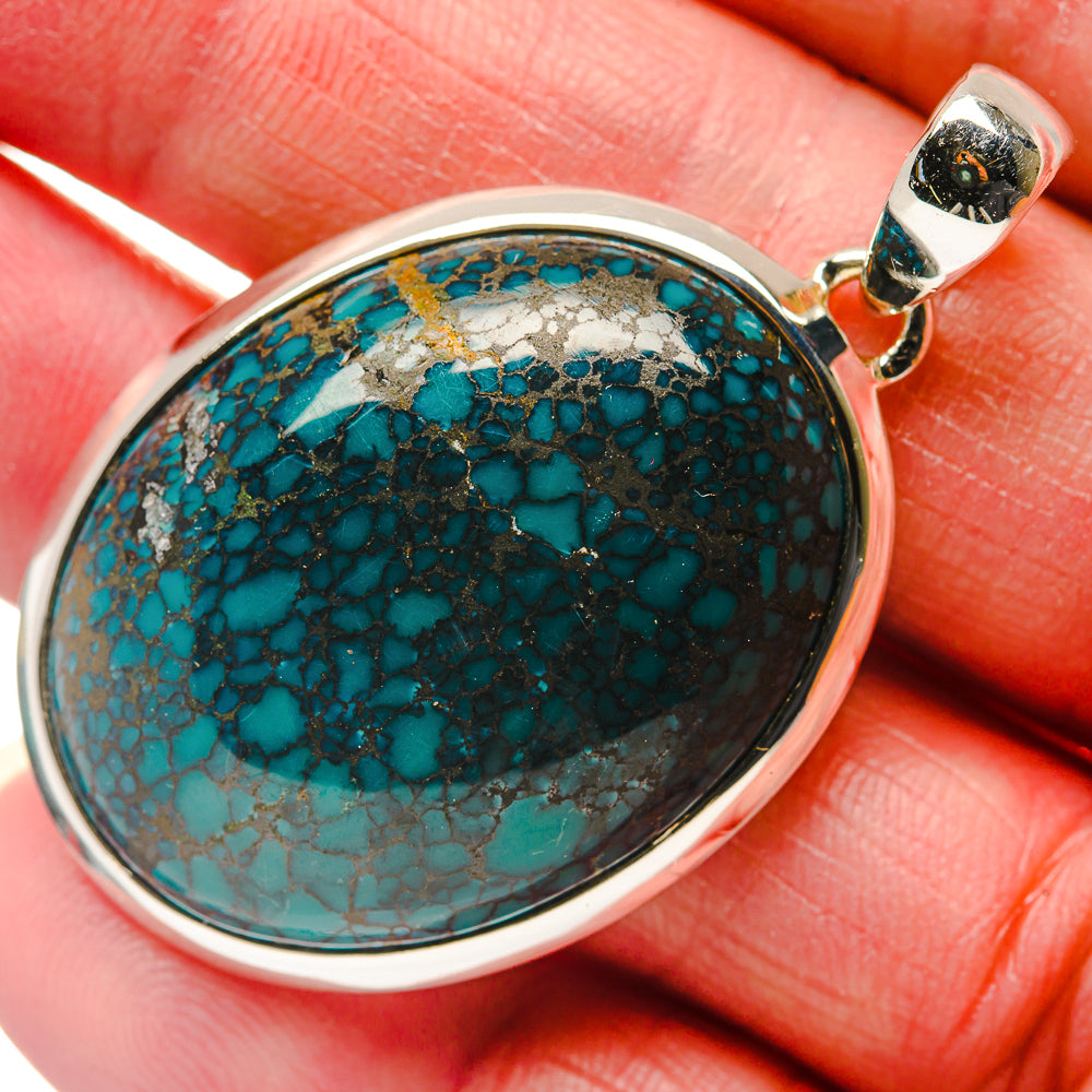 Tibetan Turquoise Pendants handcrafted by Ana Silver Co - PD18126