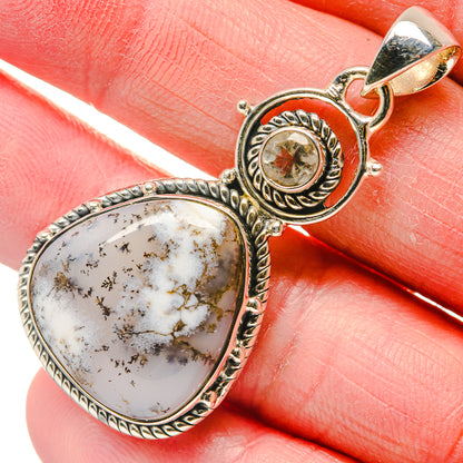 Dendritic Opal Pendants handcrafted by Ana Silver Co - PD18129