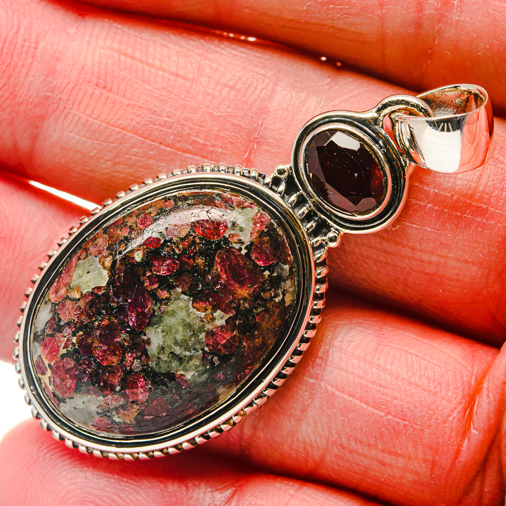 Russian Eudialyte Pendants handcrafted by Ana Silver Co - PD18148