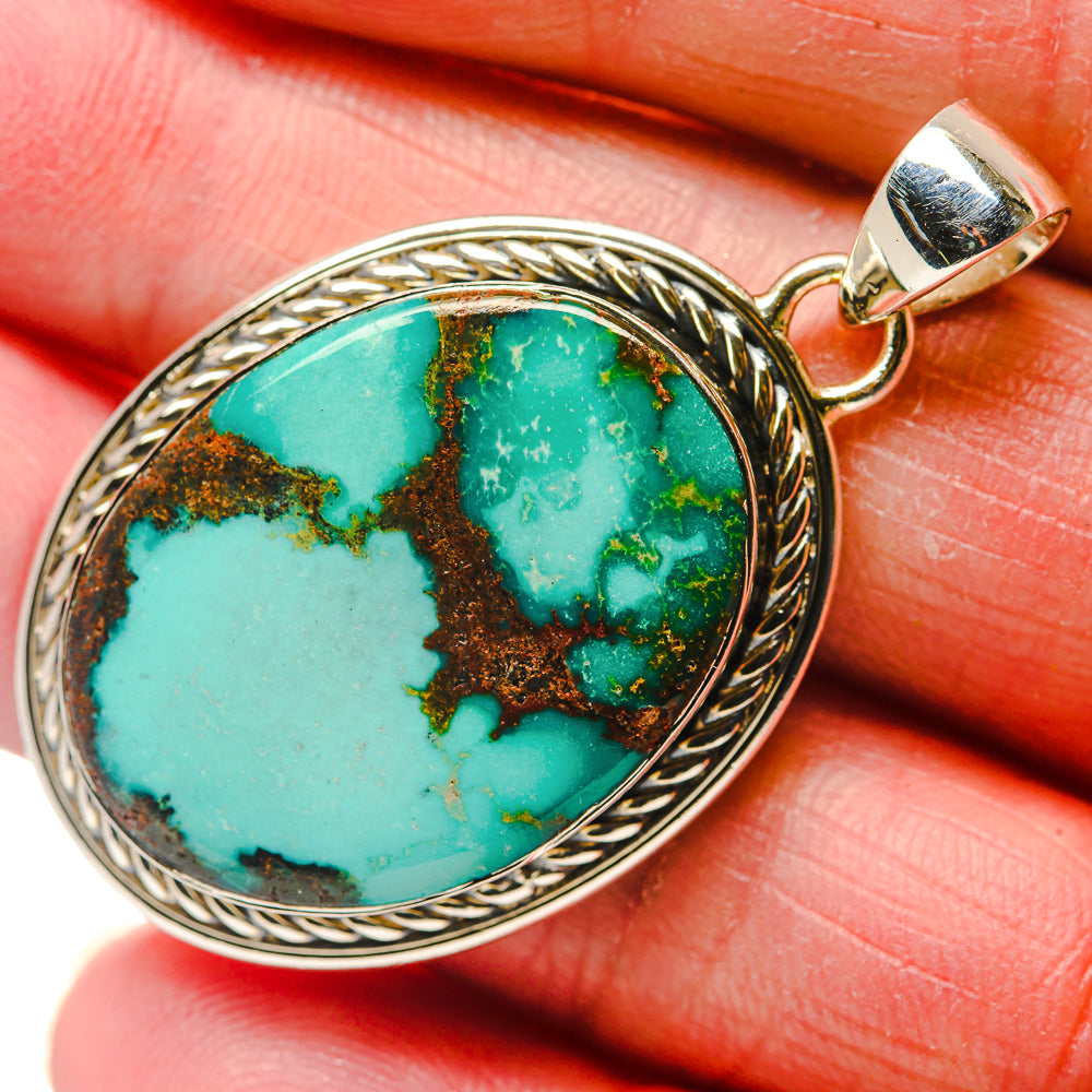 Tibetan Turquoise Pendants handcrafted by Ana Silver Co - PD18149