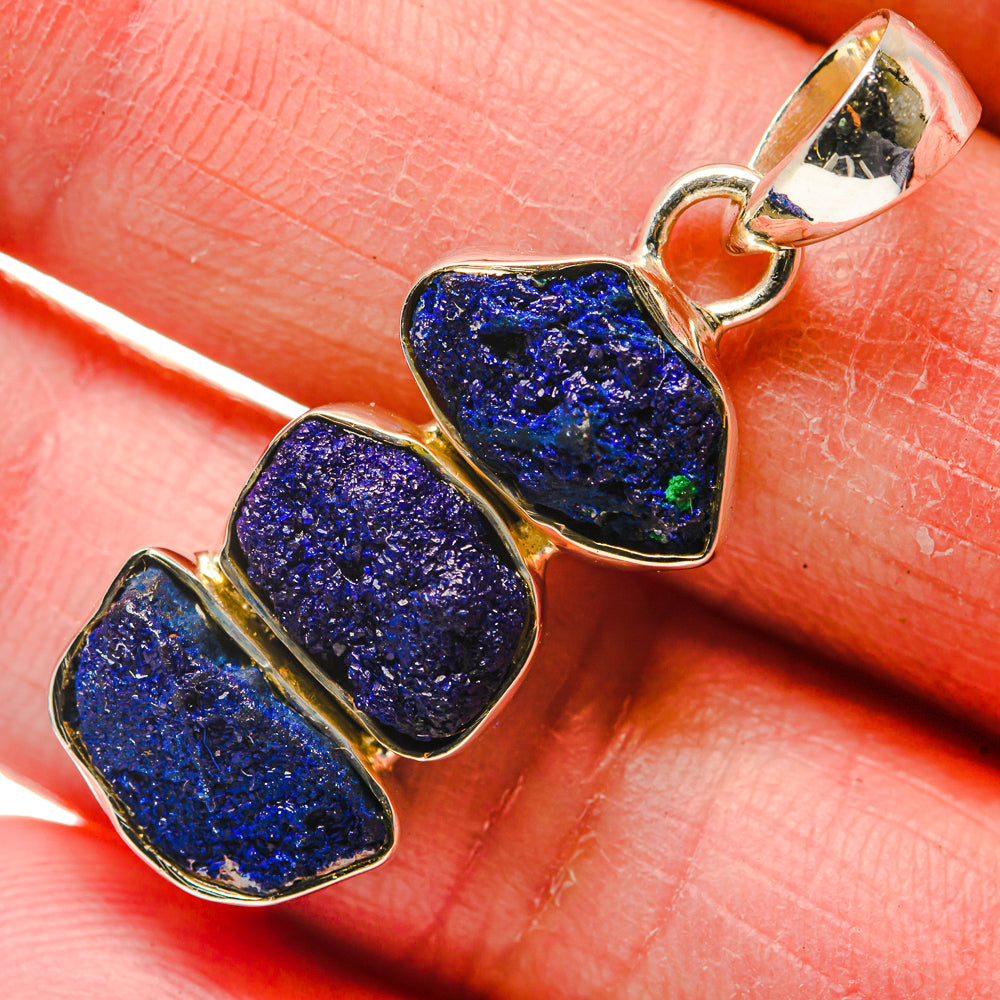 Azurite Pendants handcrafted by Ana Silver Co - PD18152