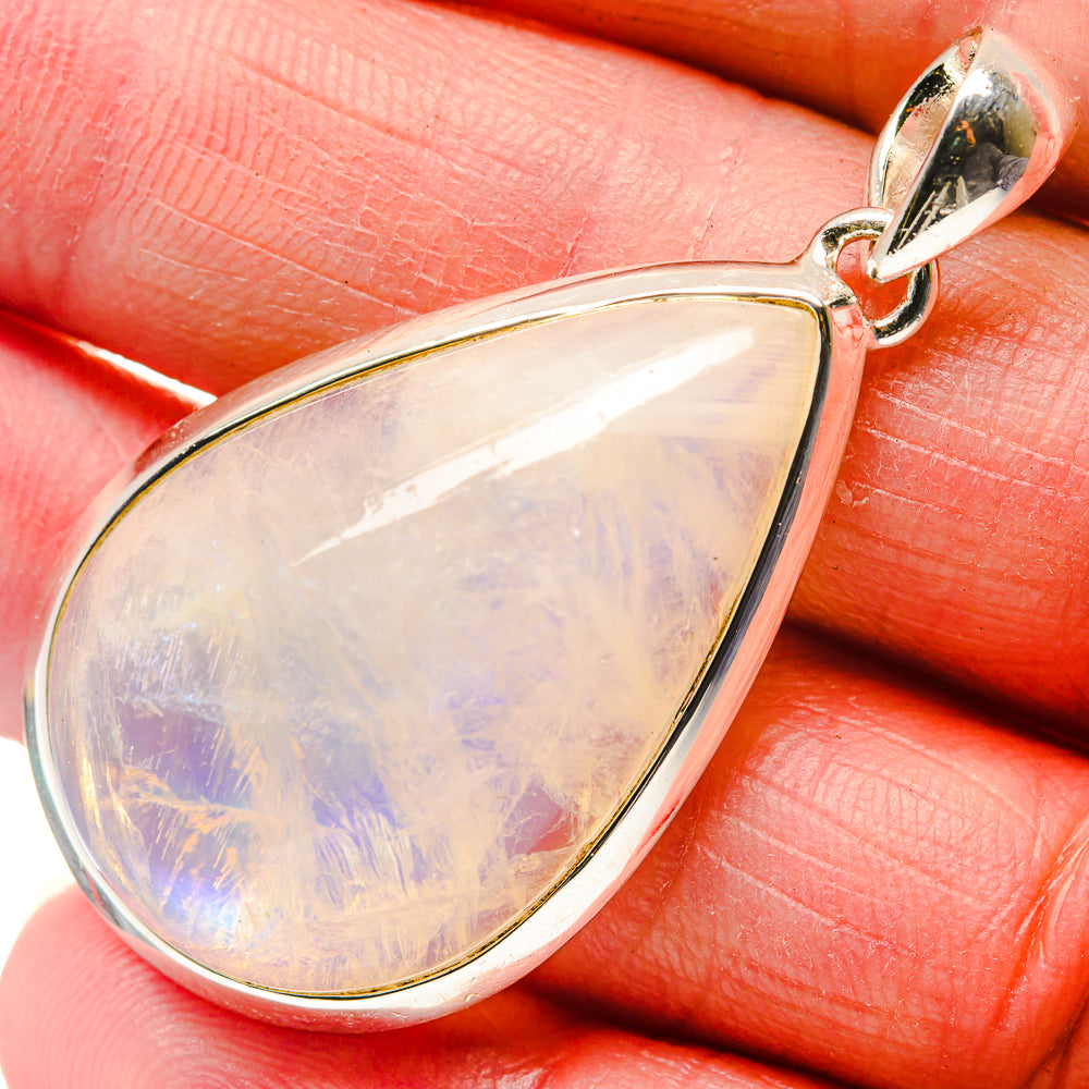 Rainbow Moonstone Pendants handcrafted by Ana Silver Co - PD18154