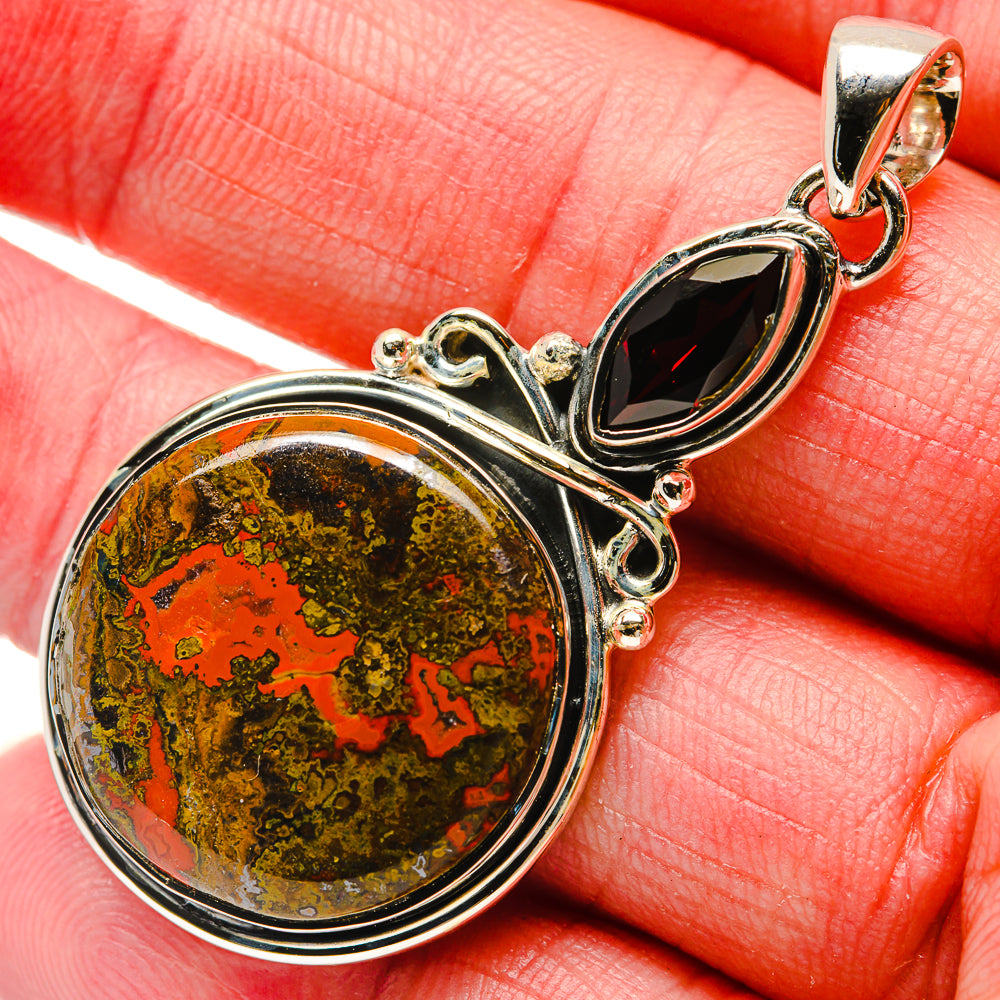 Morocco Agate Pendants handcrafted by Ana Silver Co - PD18160