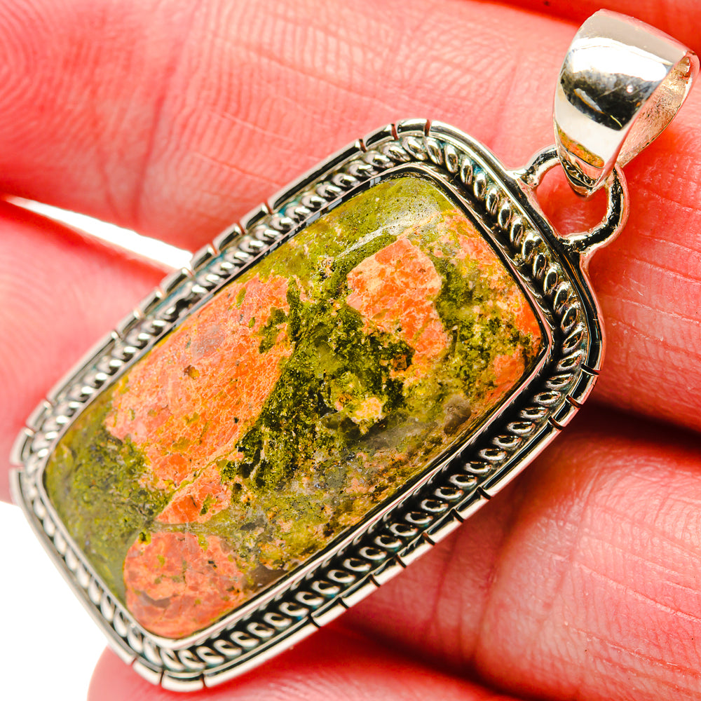 Unakite Pendants handcrafted by Ana Silver Co - PD18162