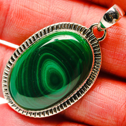 Malachite Pendants handcrafted by Ana Silver Co - PD18163
