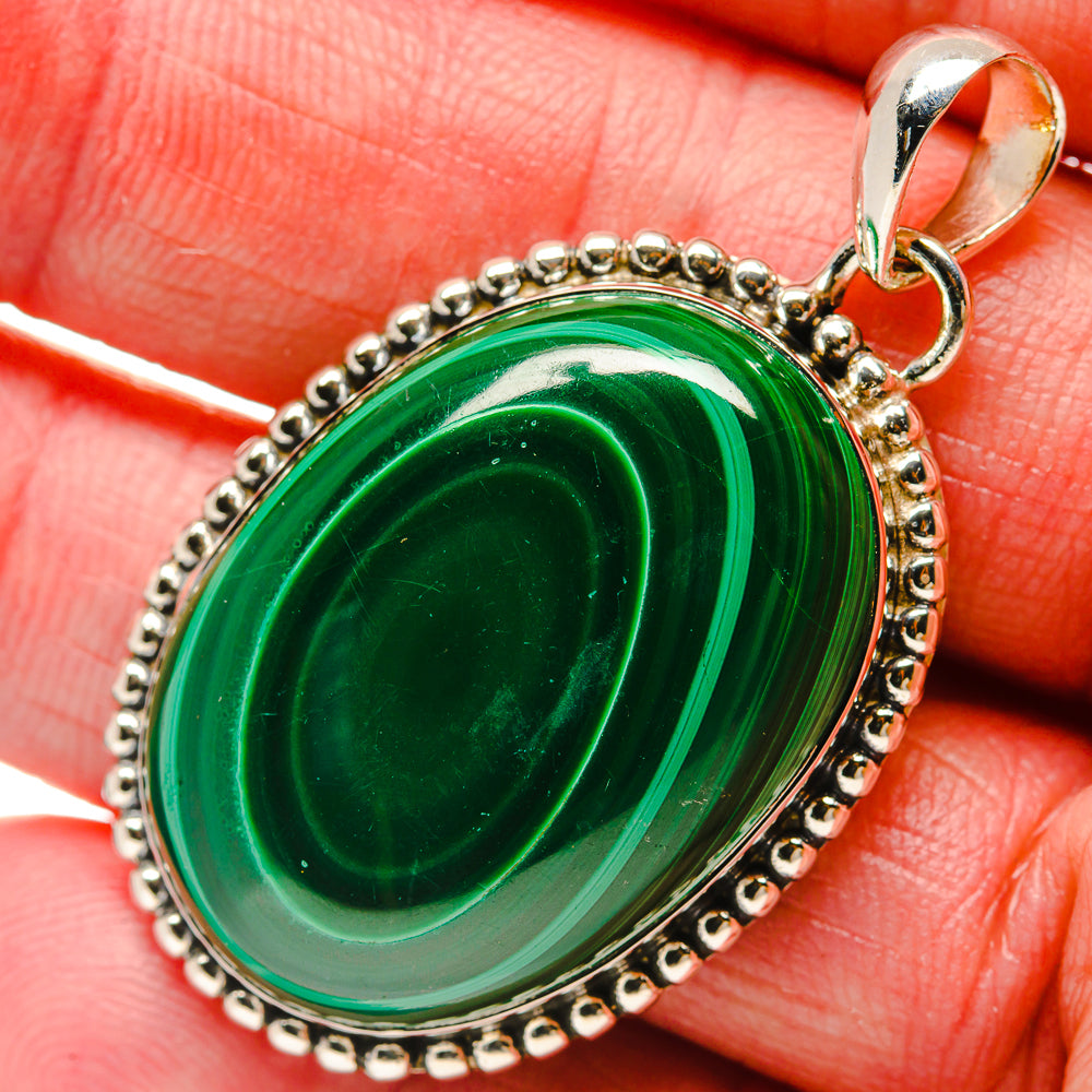 Malachite Pendants handcrafted by Ana Silver Co - PD18170
