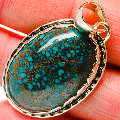 Tibetan Turquoise Pendants handcrafted by Ana Silver Co - PD18172