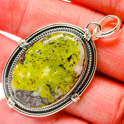African Green Opal Pendants handcrafted by Ana Silver Co - PD18173